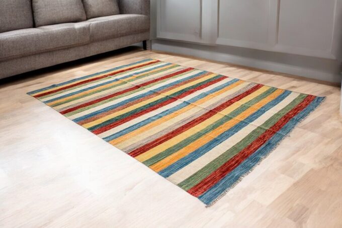Kilim Contemporâneo Multicolor Listrado