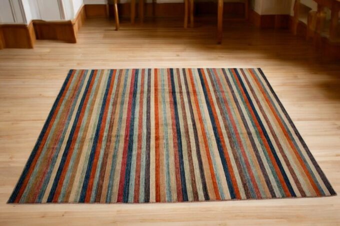 Tapete Contemporâneo Multicolor Listrado